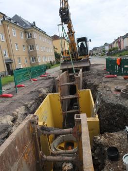 Stadt Gera, Rathenaustraße,
Verlegung Mischwasserkanal