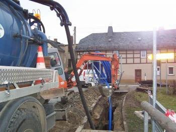 Gemeinde Pöllwitz,
Rohrleitungsverlegung im Bohrspühlberfahren